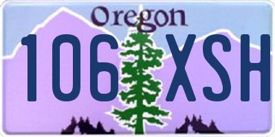 OR license plate 106XSH