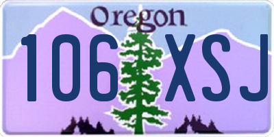 OR license plate 106XSJ