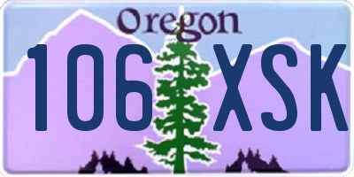OR license plate 106XSK