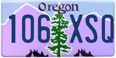 OR license plate 106XSQ