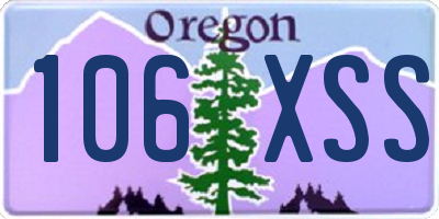OR license plate 106XSS