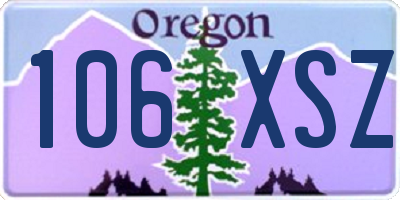 OR license plate 106XSZ