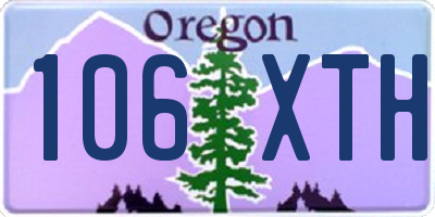 OR license plate 106XTH