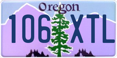 OR license plate 106XTL