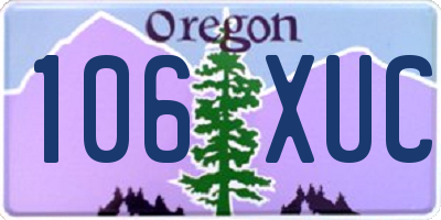 OR license plate 106XUC