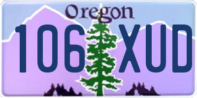 OR license plate 106XUD