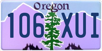 OR license plate 106XUI