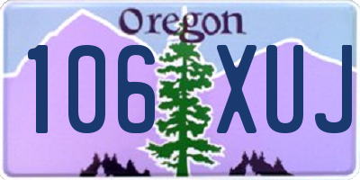 OR license plate 106XUJ