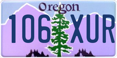 OR license plate 106XUR