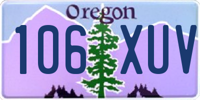 OR license plate 106XUV