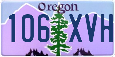 OR license plate 106XVH