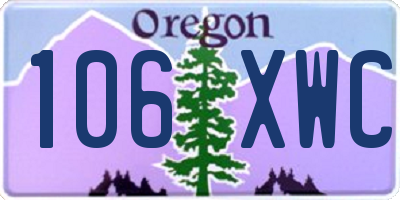 OR license plate 106XWC