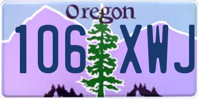 OR license plate 106XWJ