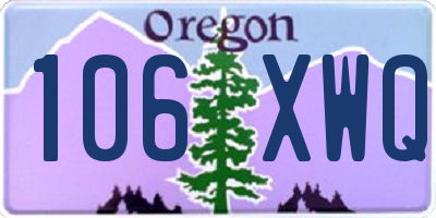 OR license plate 106XWQ
