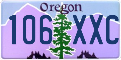 OR license plate 106XXC
