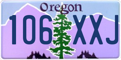 OR license plate 106XXJ