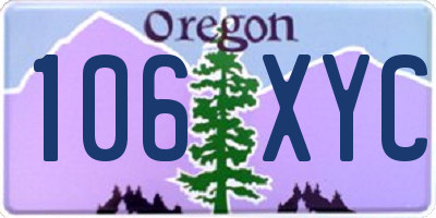 OR license plate 106XYC