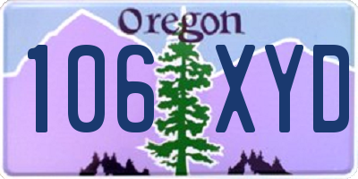 OR license plate 106XYD