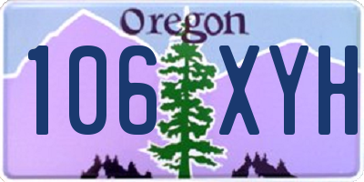 OR license plate 106XYH