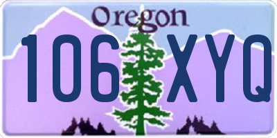 OR license plate 106XYQ