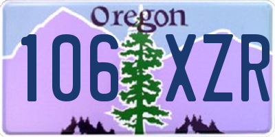 OR license plate 106XZR