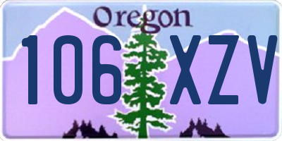 OR license plate 106XZV