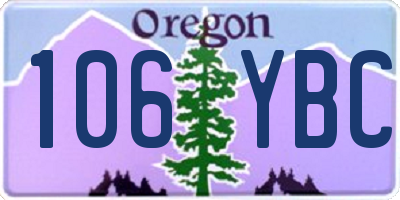 OR license plate 106YBC