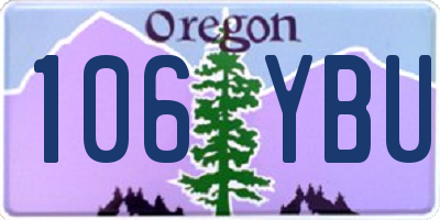 OR license plate 106YBU