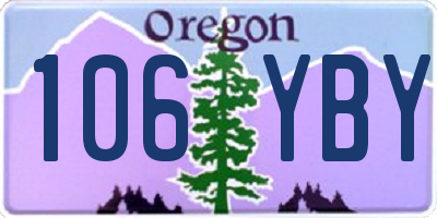 OR license plate 106YBY