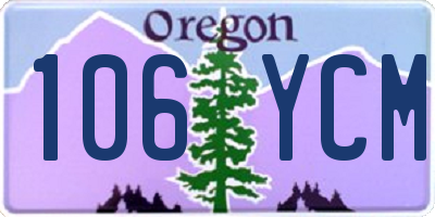 OR license plate 106YCM