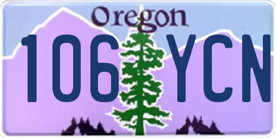 OR license plate 106YCN