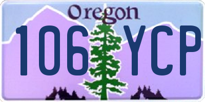 OR license plate 106YCP