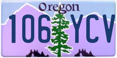 OR license plate 106YCV