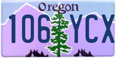 OR license plate 106YCX
