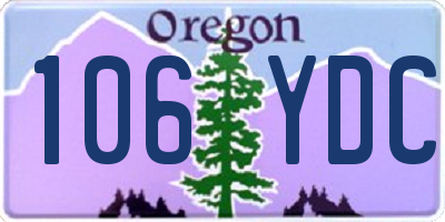 OR license plate 106YDC