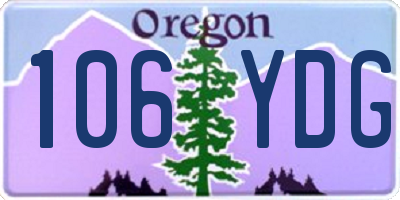 OR license plate 106YDG
