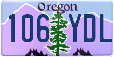 OR license plate 106YDL