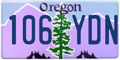 OR license plate 106YDN