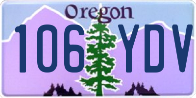OR license plate 106YDV