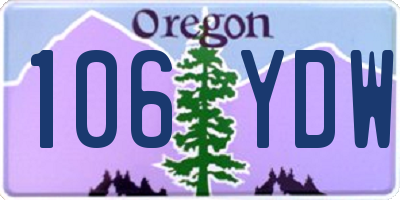 OR license plate 106YDW