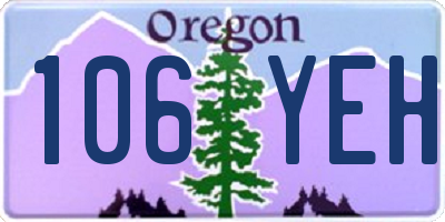 OR license plate 106YEH