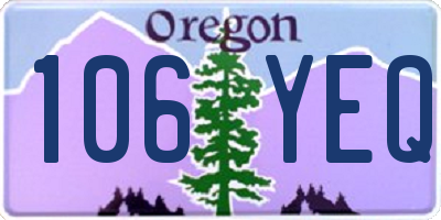 OR license plate 106YEQ