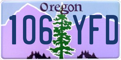 OR license plate 106YFD