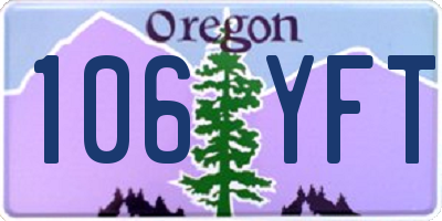 OR license plate 106YFT