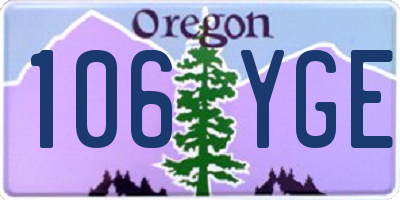 OR license plate 106YGE