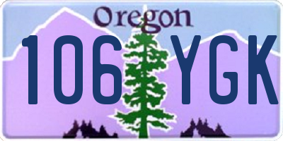 OR license plate 106YGK