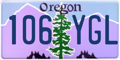 OR license plate 106YGL