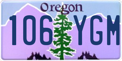 OR license plate 106YGM