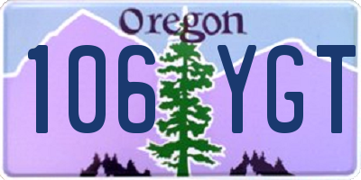 OR license plate 106YGT