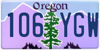 OR license plate 106YGW